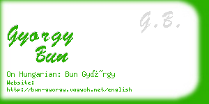 gyorgy bun business card